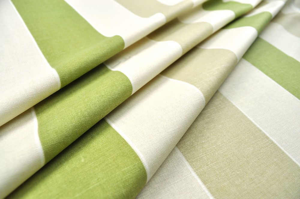 Dekostoff deluxe - Rosamunde - Streifen - 280 cm - Grün/Beige 