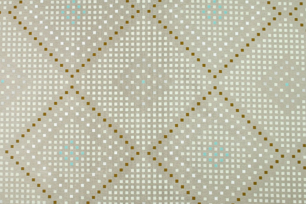 Dekostoff deluxe - Geometrisches Muster auf Wildseide 