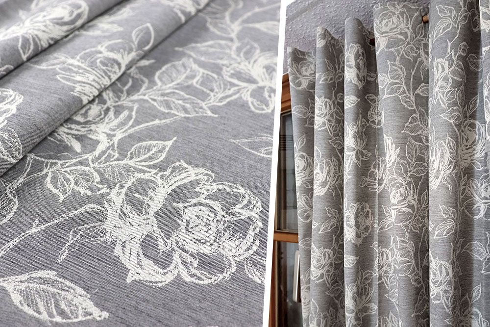 Jacquard Rosen - Silber/Creme 