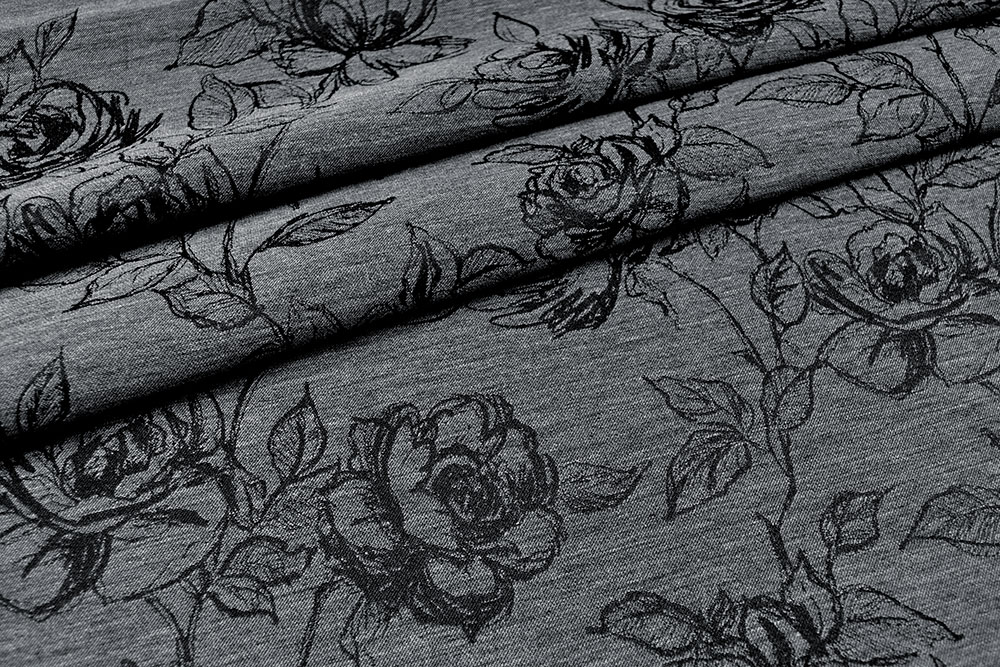 Jacquard Rosen - Anthrazit/Schwarz 