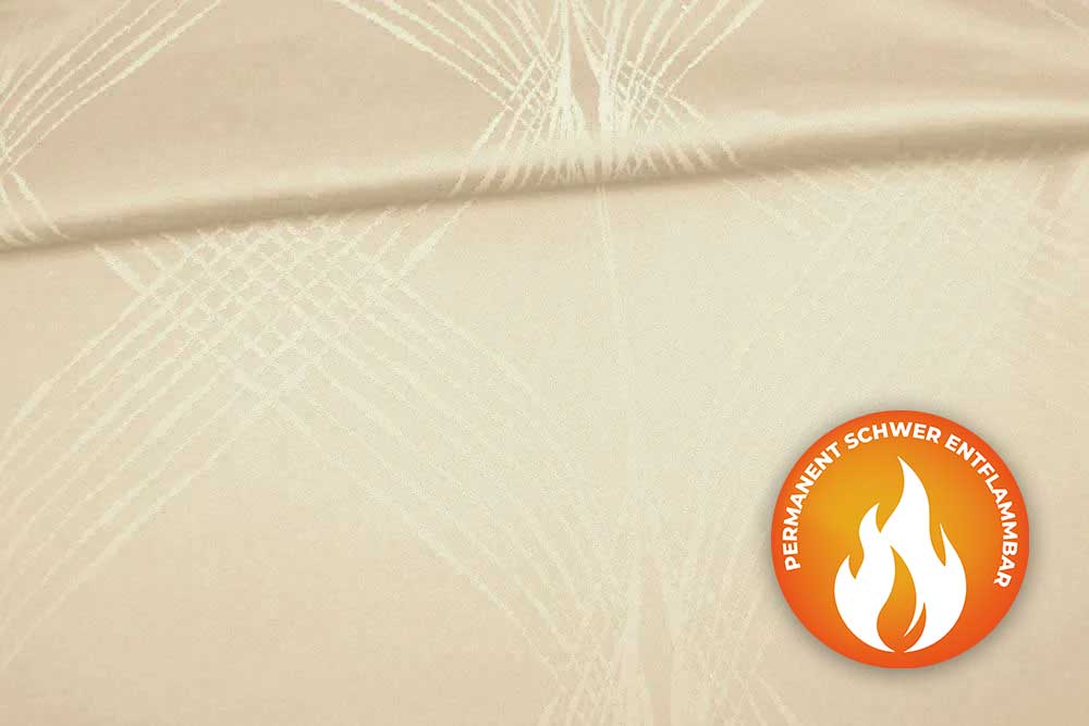 Dekostoff Helix - Trevira CS - Hellbeige/Creme 