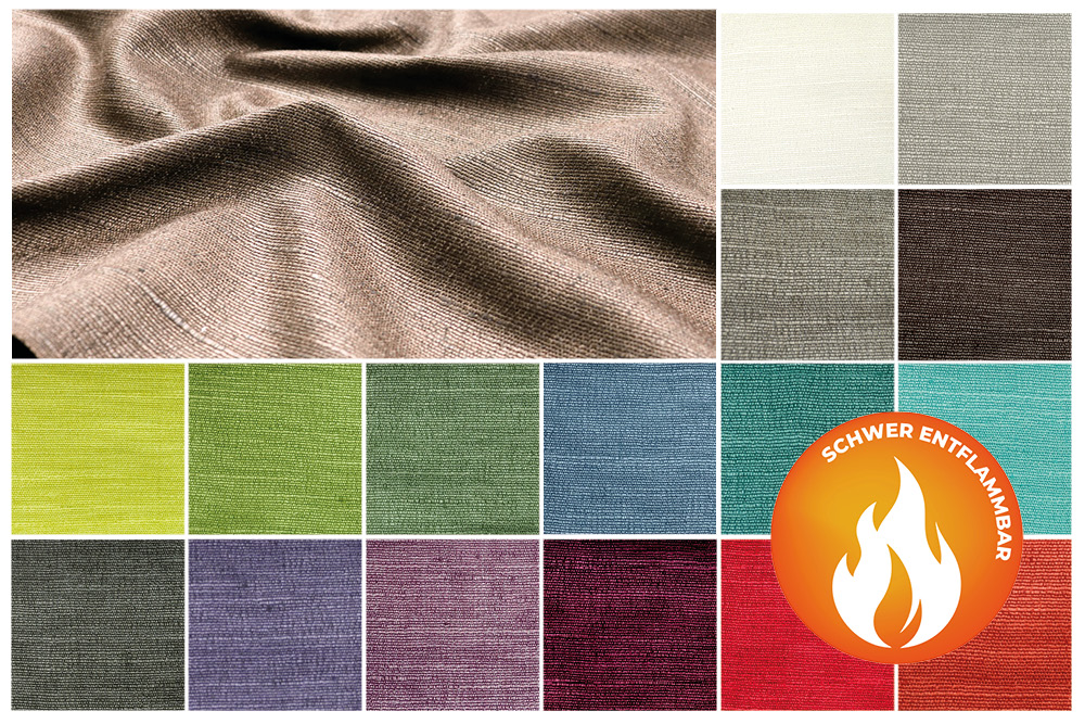 Dekostoff Premium - Leinenoptik - Schwer entflammbar 