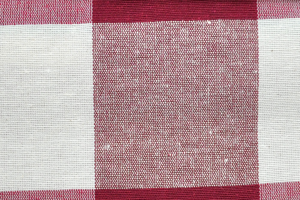 Deko- und Gardinenstoff - 280 cm - Karo 5,5 cm Bordeaux