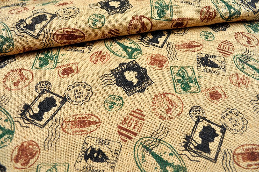 Jute bedruckt - Stempel 