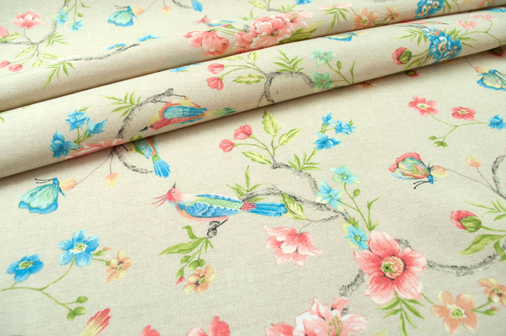 Birds and Flowers - Dekostoff 