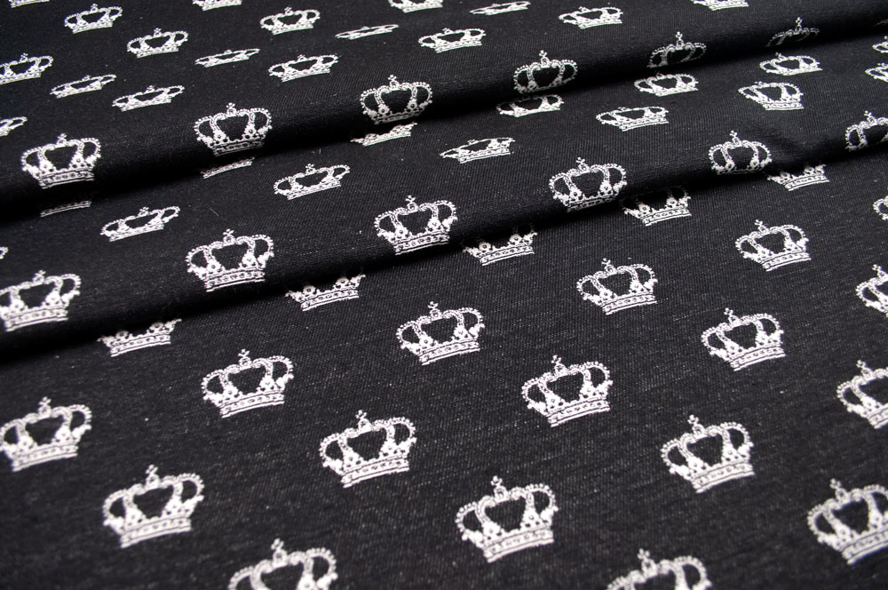 Jacquard-Dekostoff - Monaco - Schwarz 