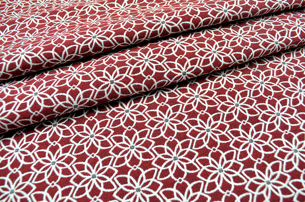 Jacquard-Dekostoff - Saint Lucia - Rot 