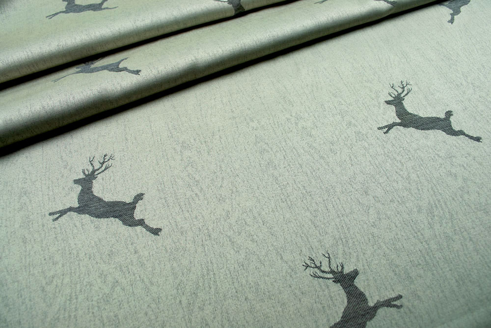 Jacquard Ammergau - Dekostoff - Creme/Grau 