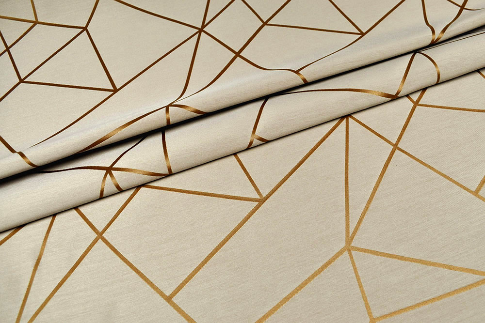 Wende-Dekostoff - New Fashion No. 3 - Creme/Goldbraun 