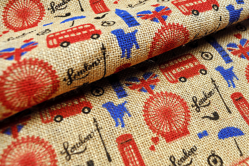 Jute bedruckt - London 