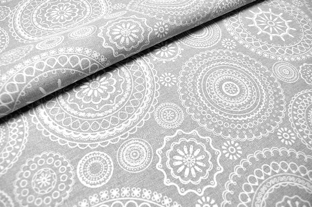 Deko-Outdoorstoff - Mandala Grey 