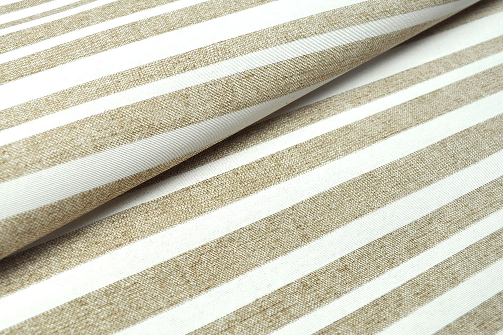 Deko-Outdoorstoff - Leinenoptik-Streifen 