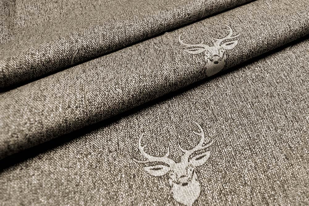 Wende-Jacquard-Dekostoff - Hirschblick 