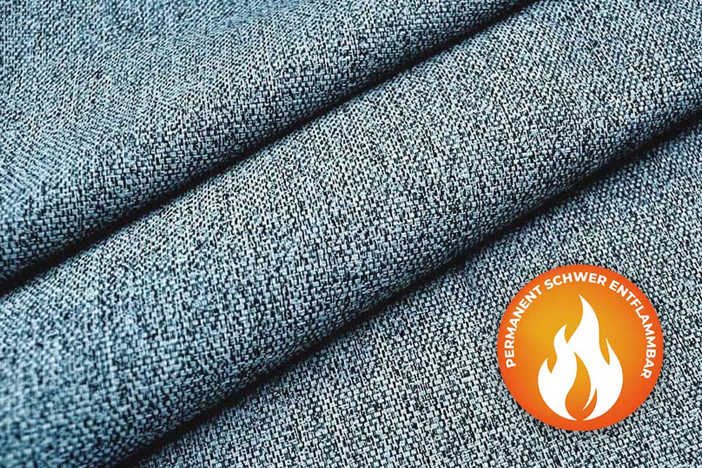 Melange-Jacquard - Trevira CS - Bahama Blau 