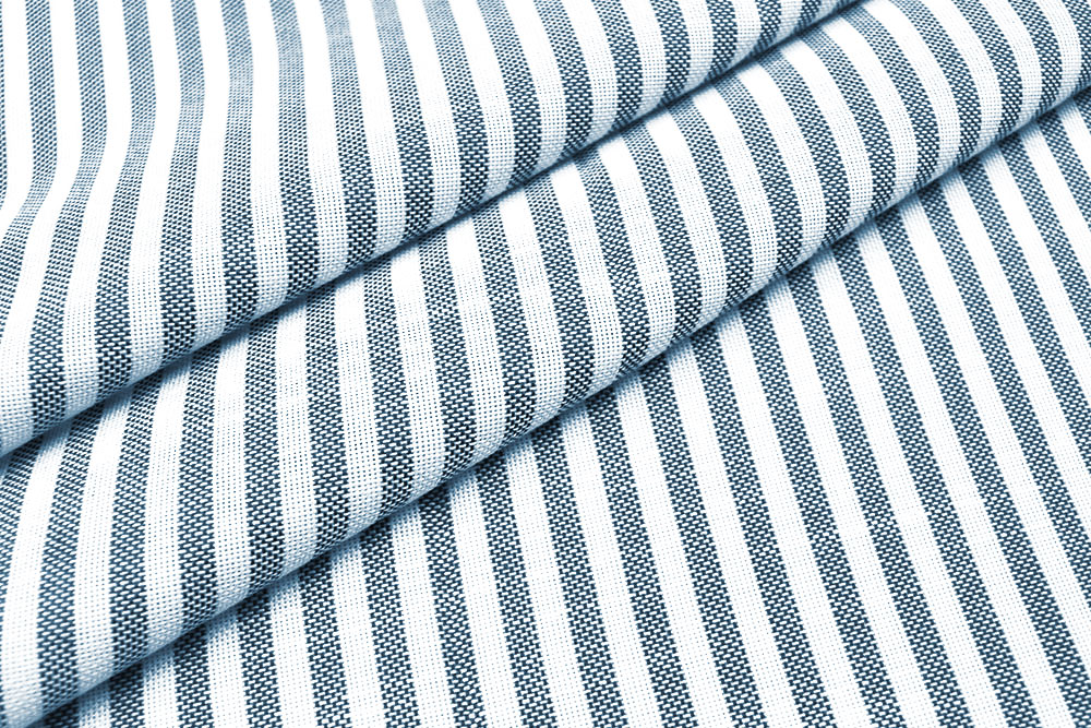 Dekostoff gestreift - zweiseitig - Marine - 280 cm 