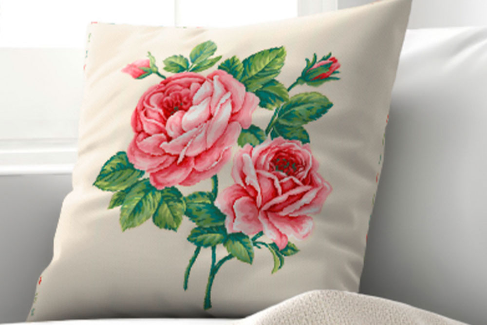 Gobelin-Kissenpanel - Roses 