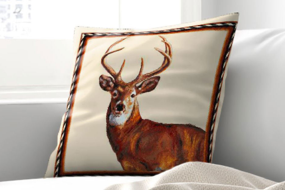 Gobelin-Kissenpanel - Hirsch 