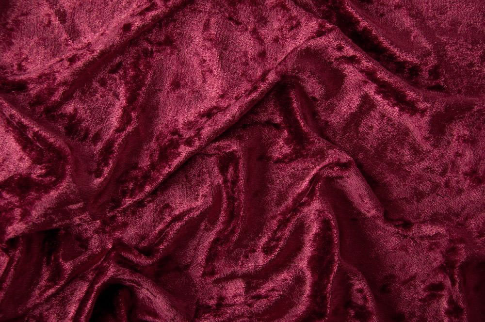 Pannesamt Premium - B1 schwer entflammbar Bordeaux