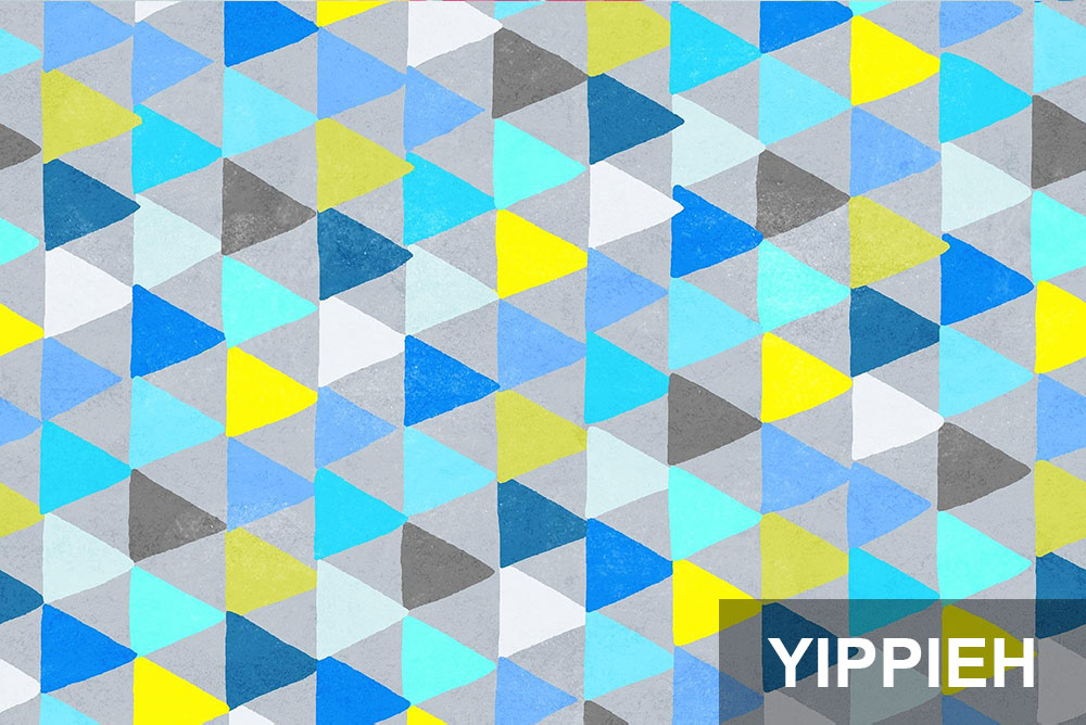 Dekostoff Baumwolle deluxe - Yippieh - Geo Aqua - 280 cm 