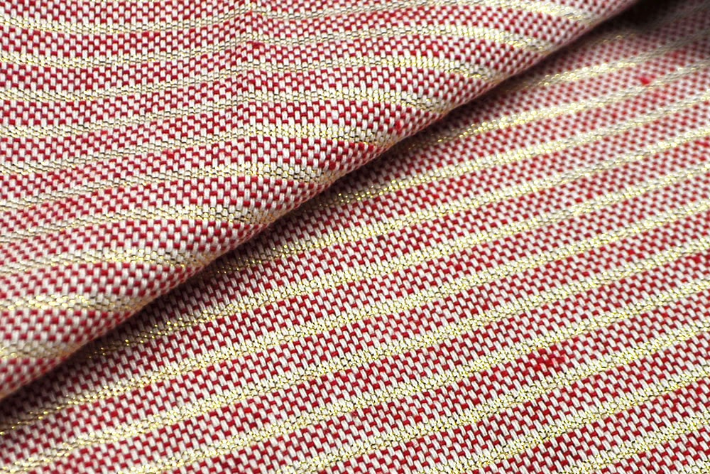 Dekostoff Simply Gold - Streifen - Rot 