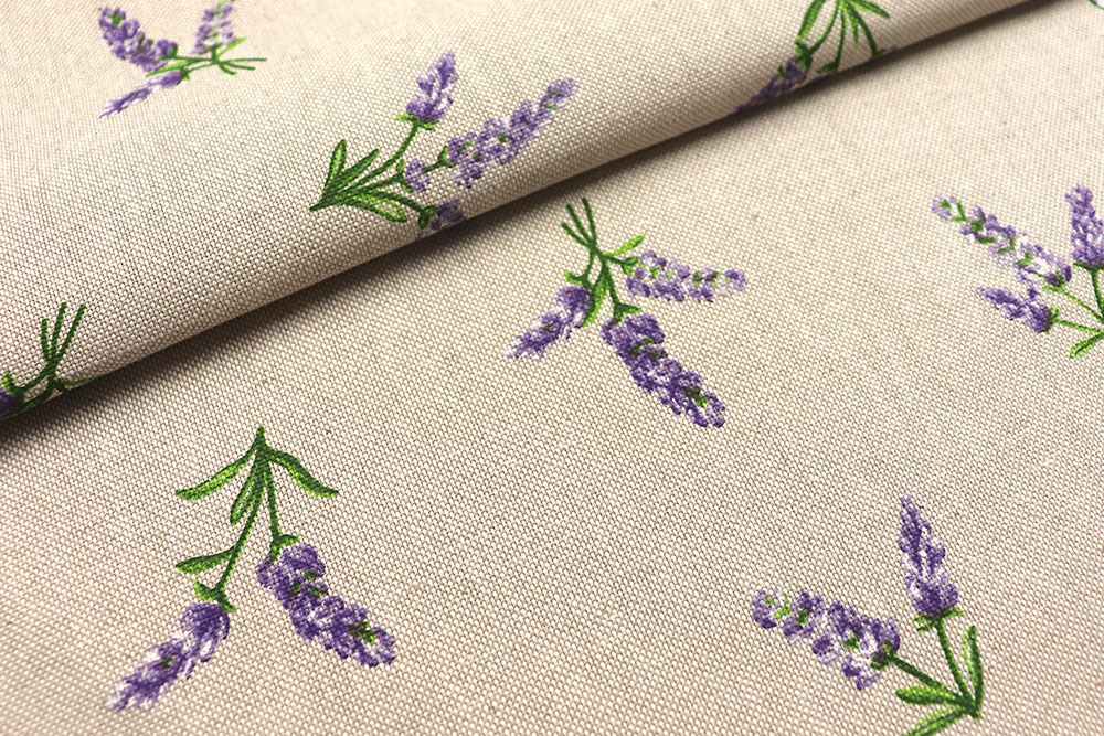 Dekostoff Leinenoptik - Lavendel-Traum 