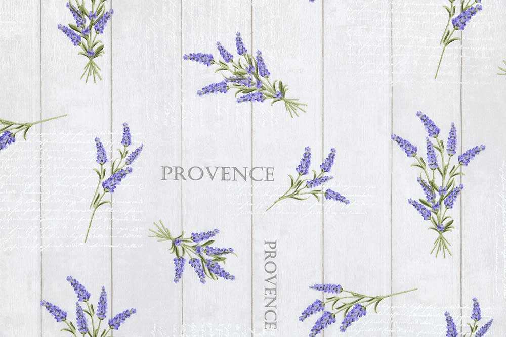 Dekostoff - Lavendel auf Holz 