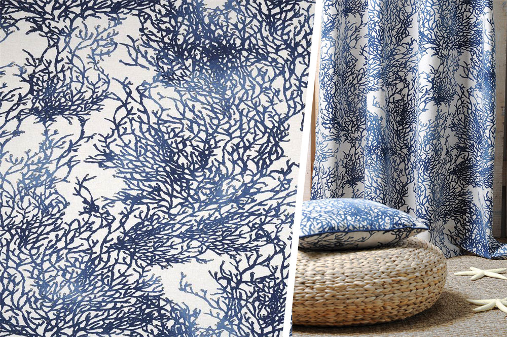 Dekostoff Premium - Korallenriff - Nachtblau 