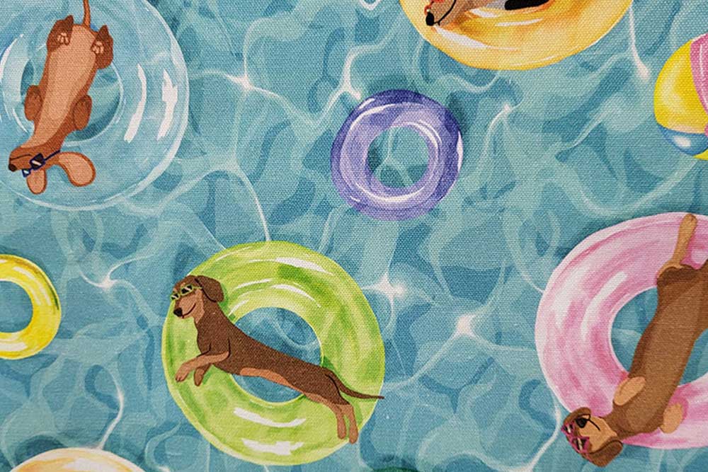 Dekostoff Premium - Entspannte Dackel 