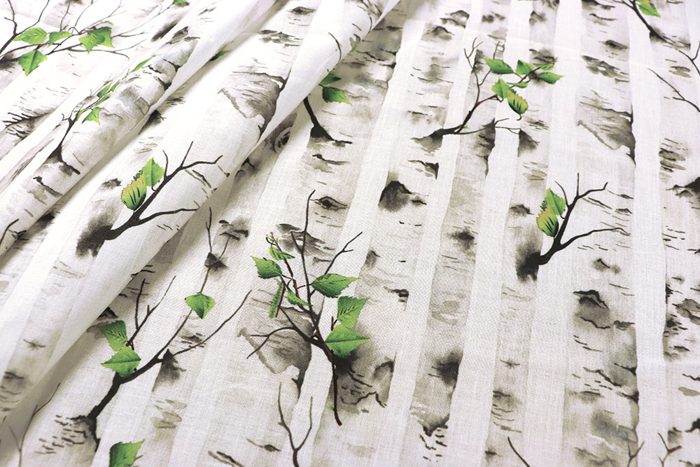 Baumwoll-Dekostoff - Birkenwald 