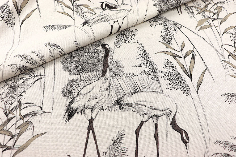 Dekostoff Premium - Kraniche 