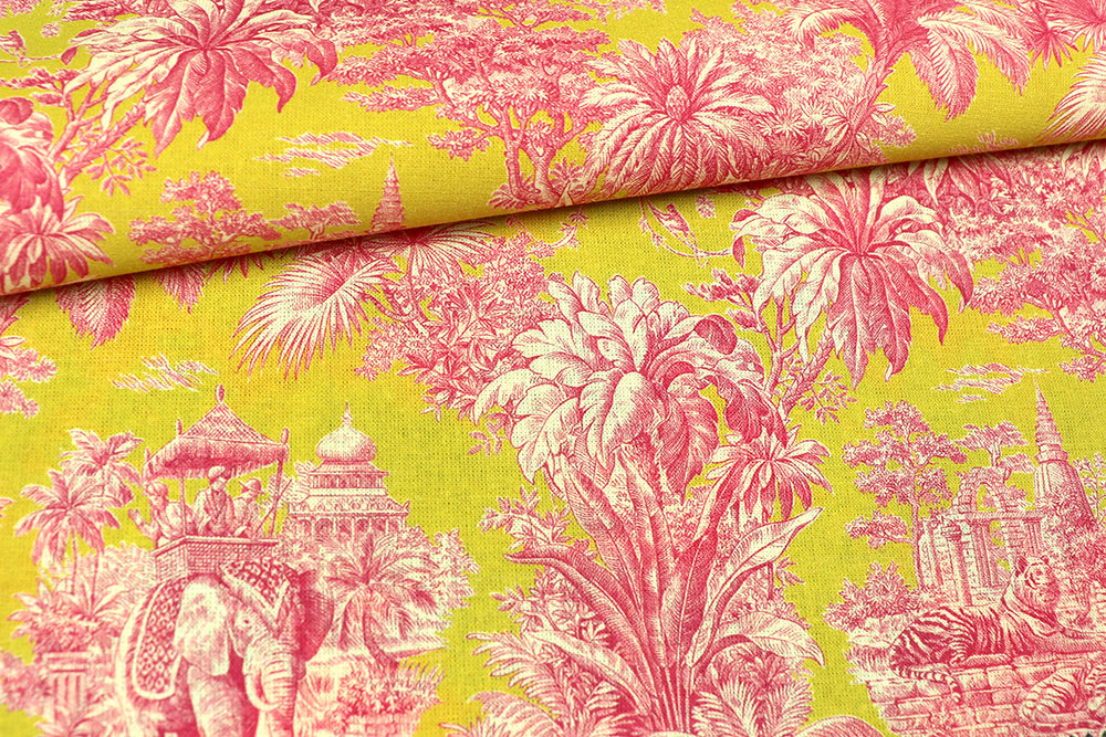 Baumwollstoff - Toile de Jouy - Mayani Rose 