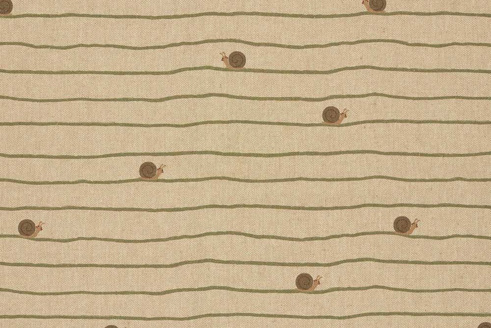 Dekostoff Leinenoptik - Schnecken-Rennen 