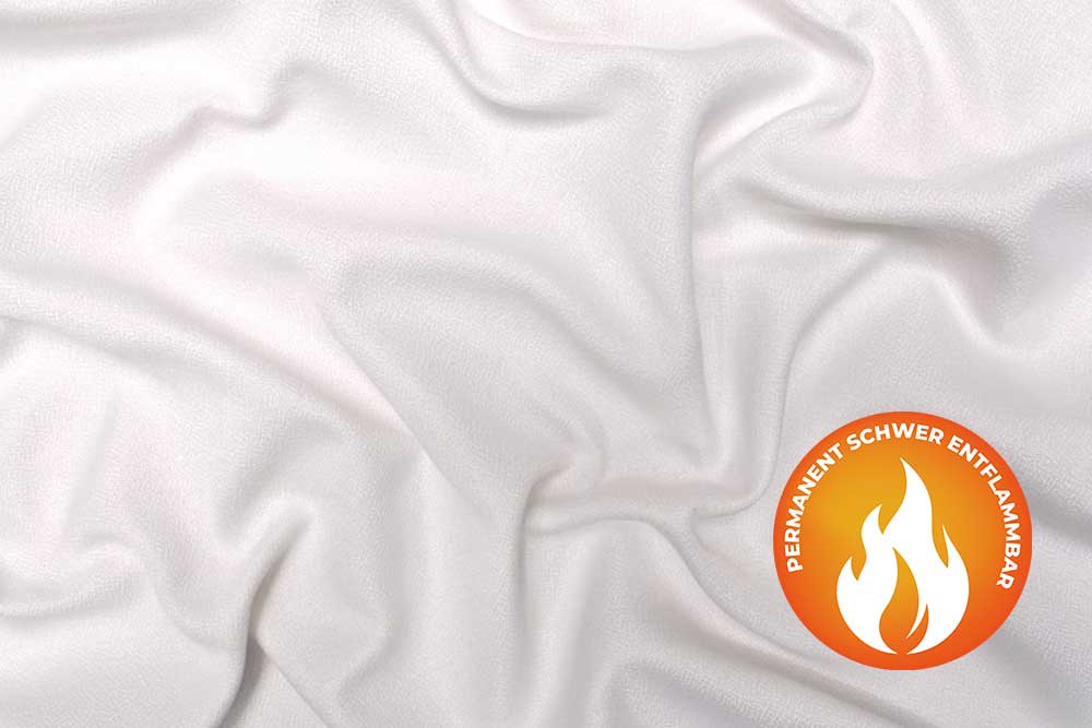 Akustikgewebe - permanent schwer entflammbar - Weiß 
