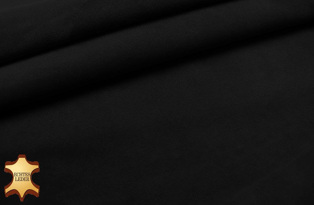 Echtleder-Stück  Dakota - Velours - Croupon Schwarz