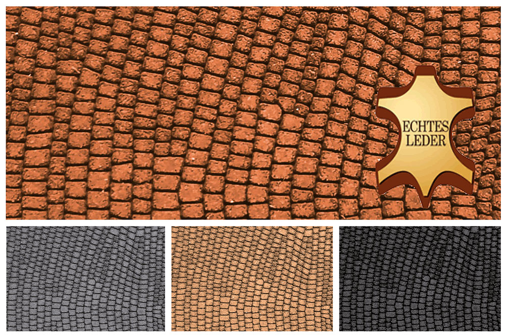 Echtleder-Stück - Baby-Snake-Prägung - Croupon 