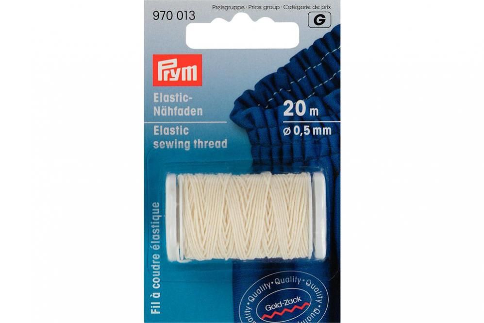 Elastic-Nähfaden Prym 0,5 mm Rohweiß 