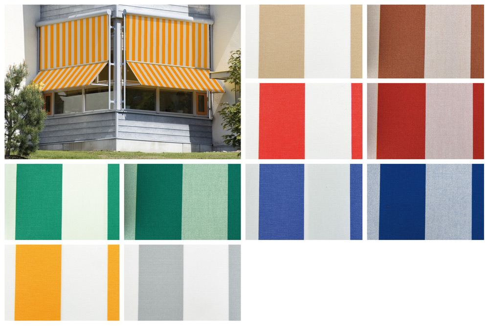 Markisenstoff 140 cm - Italy Sun - Blockstreifen 