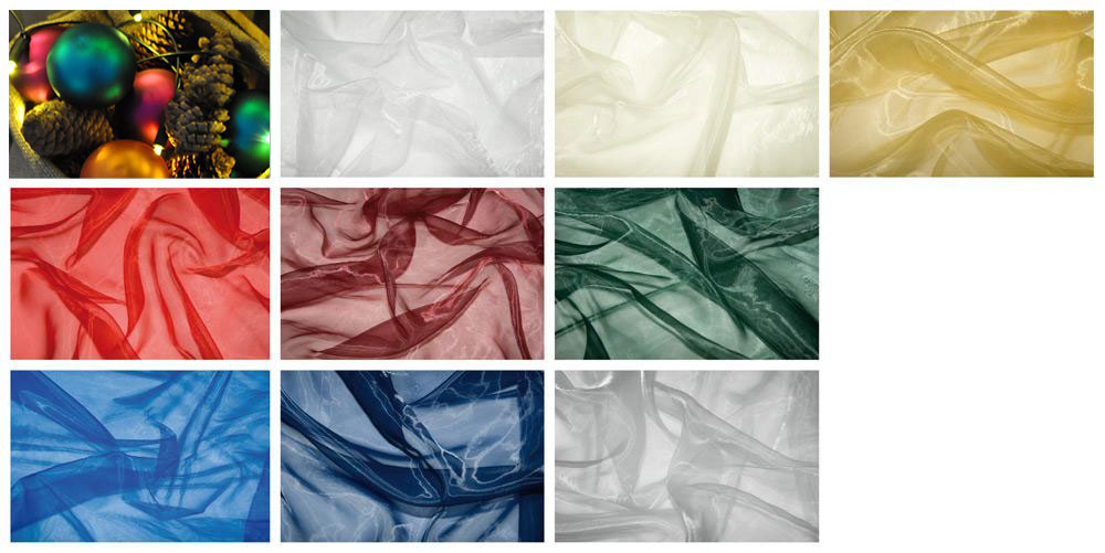Organza Stoff Weihnachten - uni 