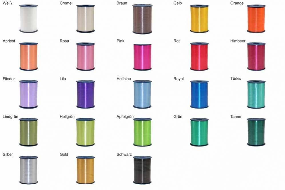 Ringelband Curly - matt - 5 mm, 500 m Rolle 