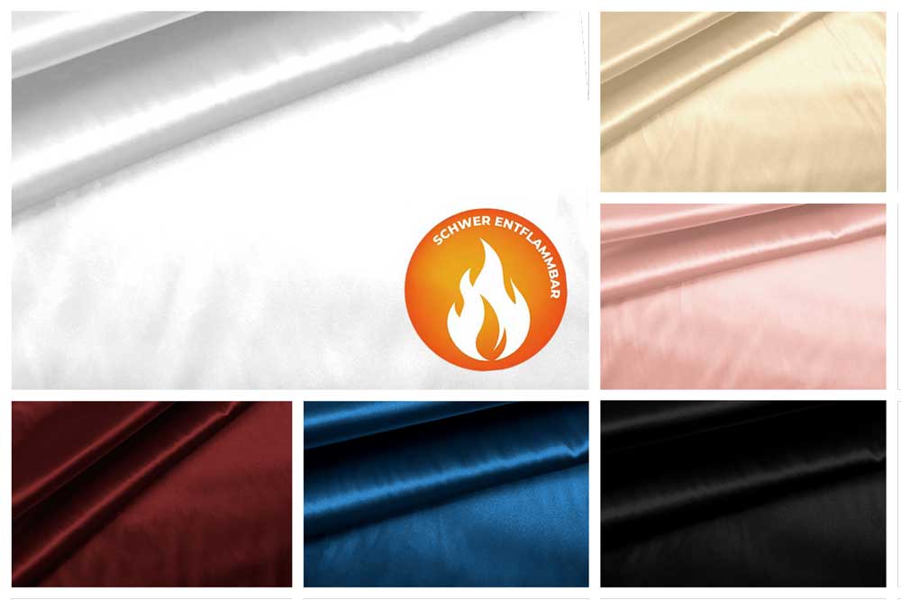 Polyester-Satin - permanent schwer entflammbar - 308 cm 
