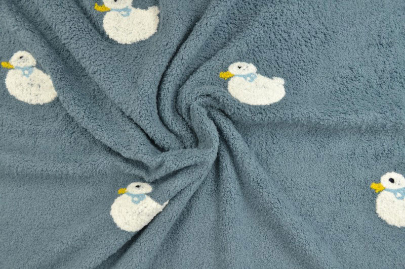 Flausch-Teddy bestickt - Enten 