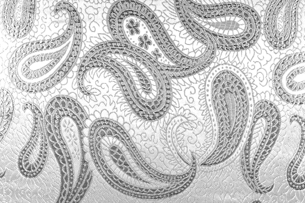 Brokat Paisley - Silber 