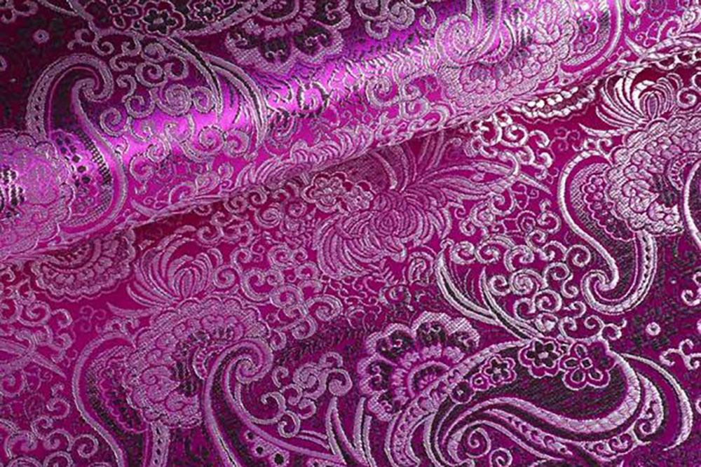 Brokat Maharadscha - Berry/Silber 