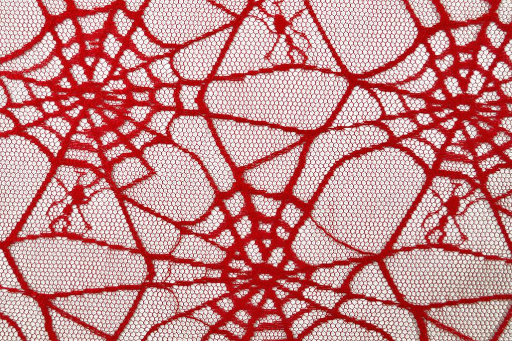 Tüll Spinnennetz - Rot 