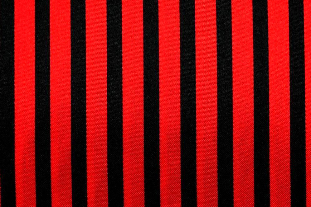 Satin Streifen - Schwarz/Rot 