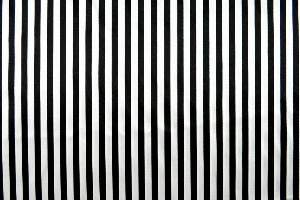 Satin Streifen - Weiß/Schwarz 