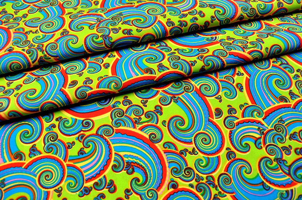 Universalstoff - Fraktal Hippie - Hellgrün 