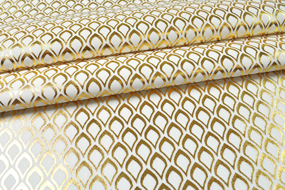 Effektstoff Marrakesch - Weiß/Gold 