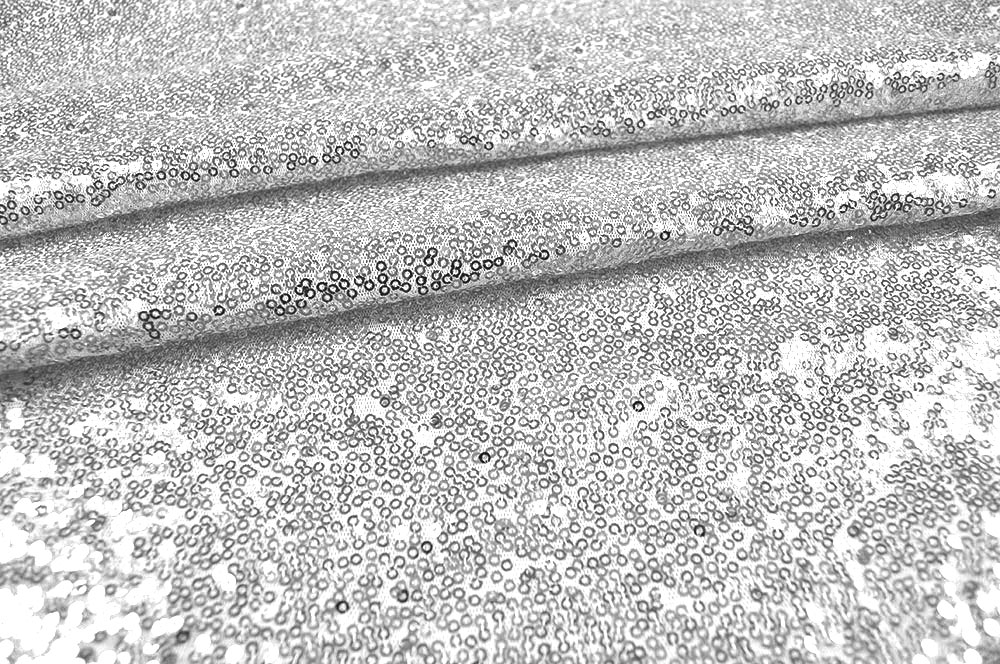 Pailletten-Stoff XS - Silber 