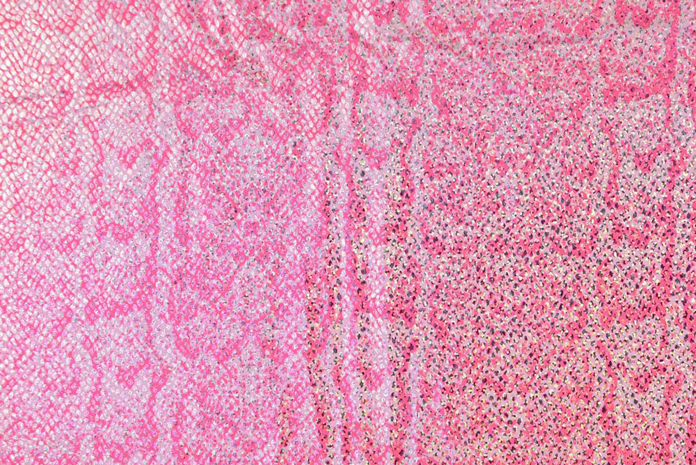 Tanzkleiderstoff Hologramm - Pink Reptile 